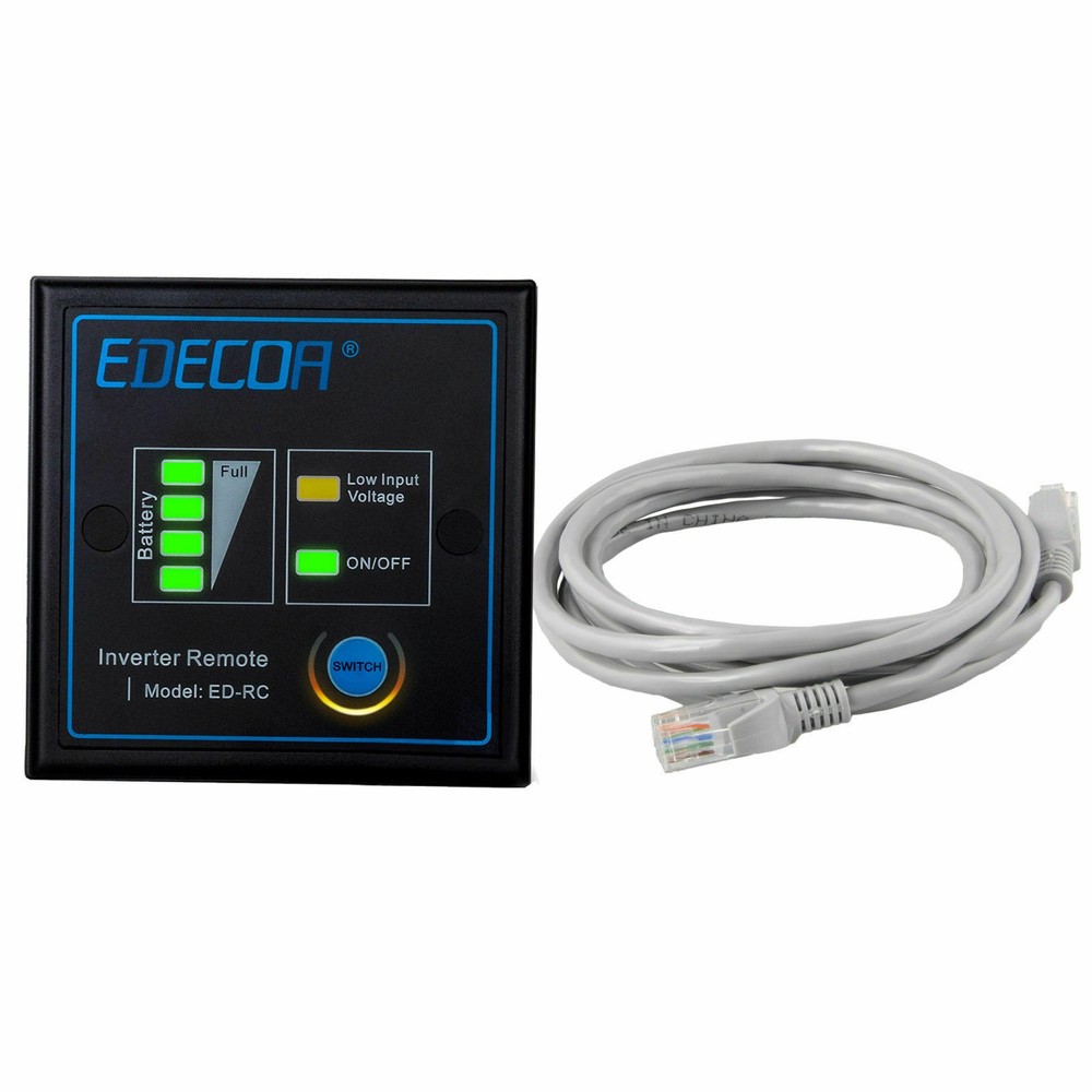 Remote Control for 12V EDECOA Inverter 4-meter long RJ45 remote control cable