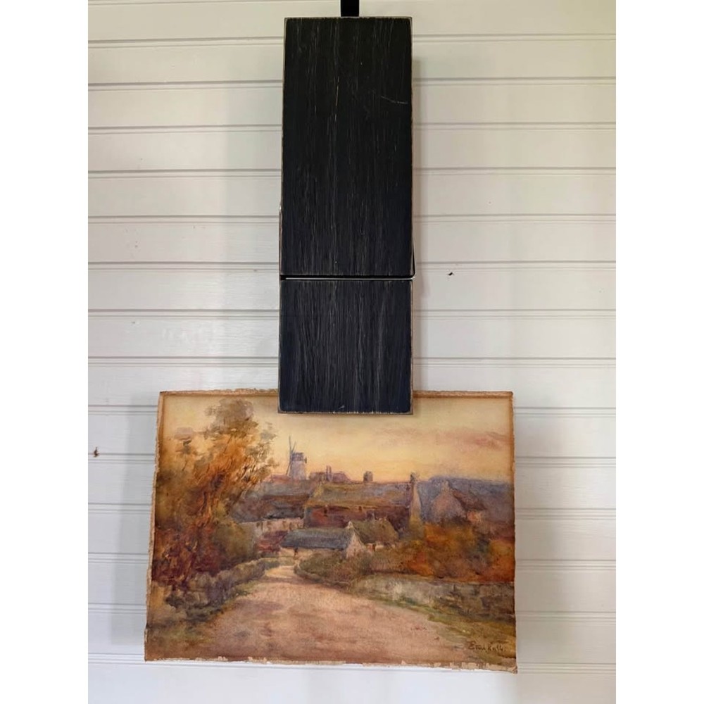 Oversized Black Wooden Clothespin Wall Display Decor