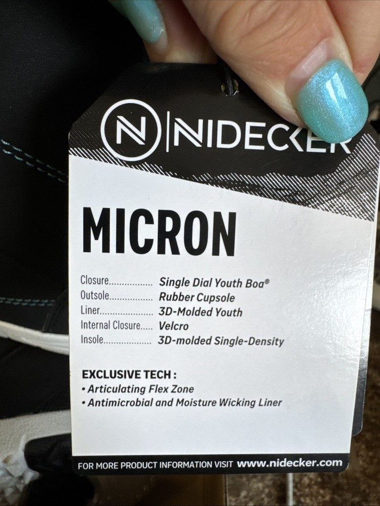 NIDECKER MICRON YOUTH BOOTS, BLACK
