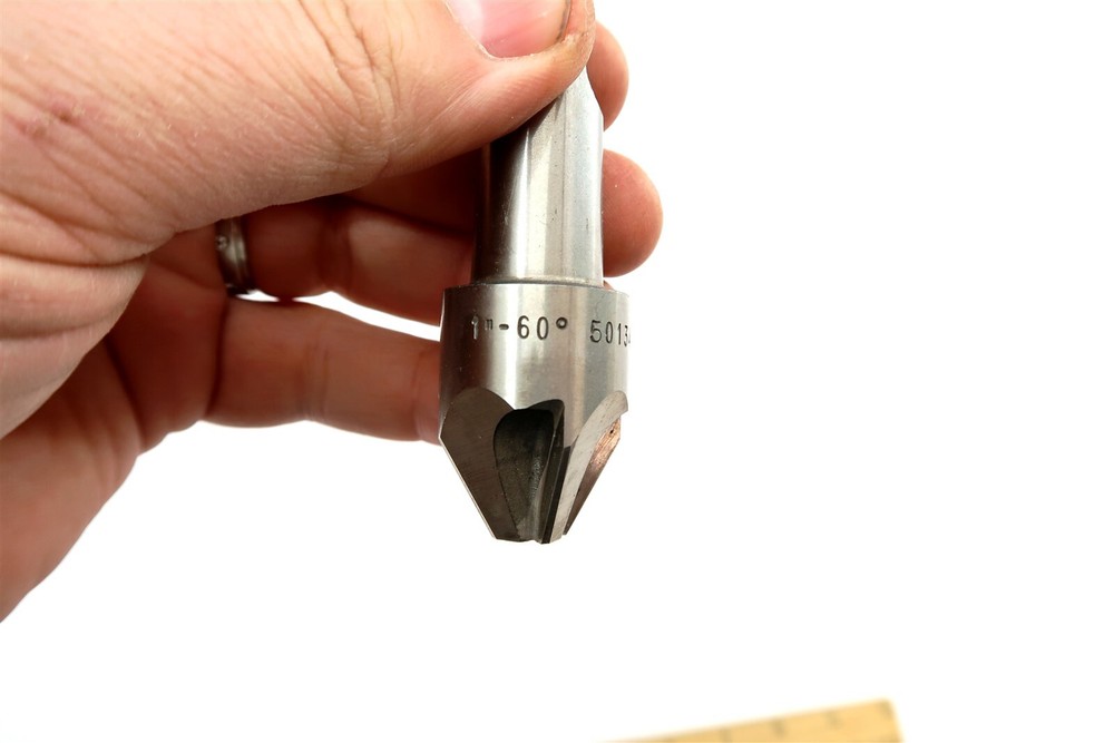 SJ & CO End Mill Bit 1", 60 Degree, 50134, Unique End Bit, 3" Long