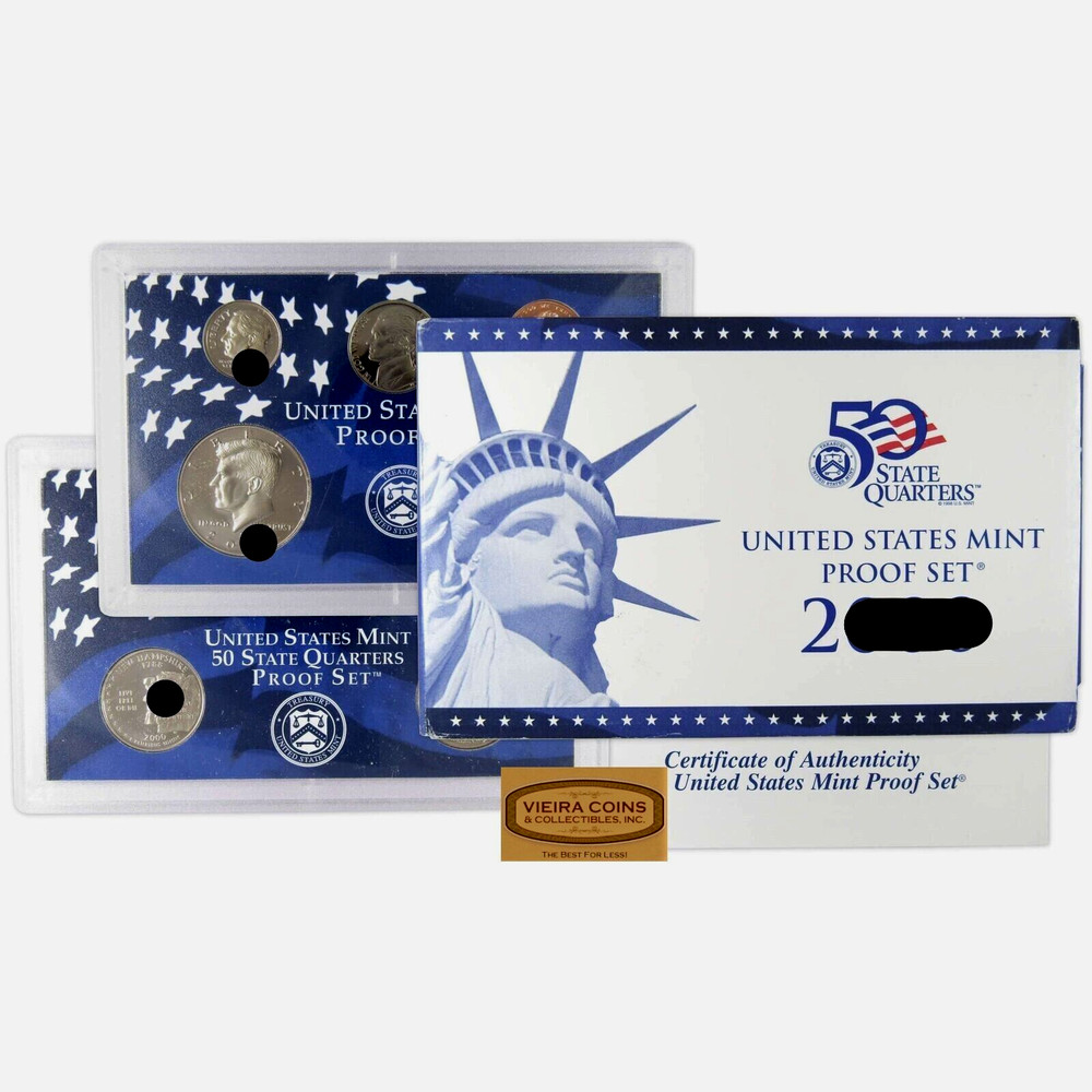 2000 U.S Proof Set with Original Box and COA - #C00NQ