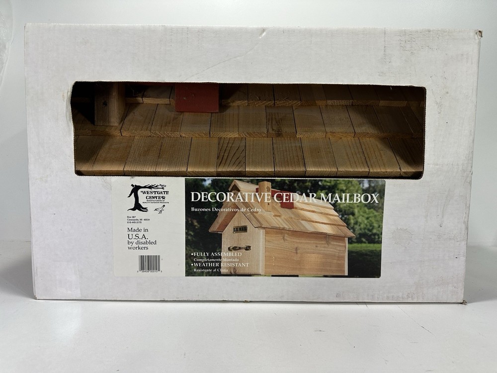 NEW! Westgate Center Decorative Cedar Mailbox