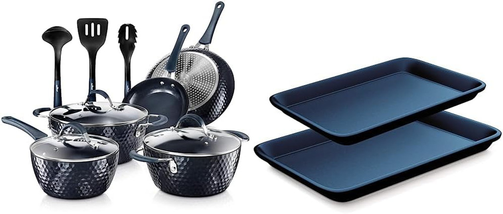 11 Piece Nonstick Ceramic Cookware Set with Cookie Sheets