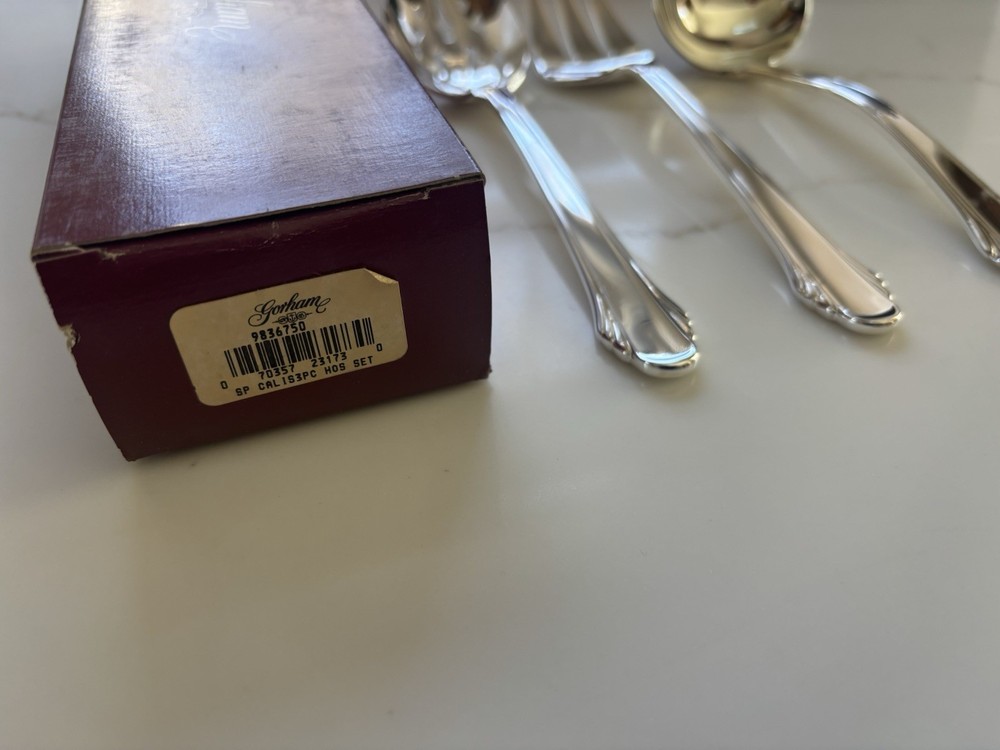 Gorham silverplate - CALAIS - 3 piece hostess set NEW IN BOX