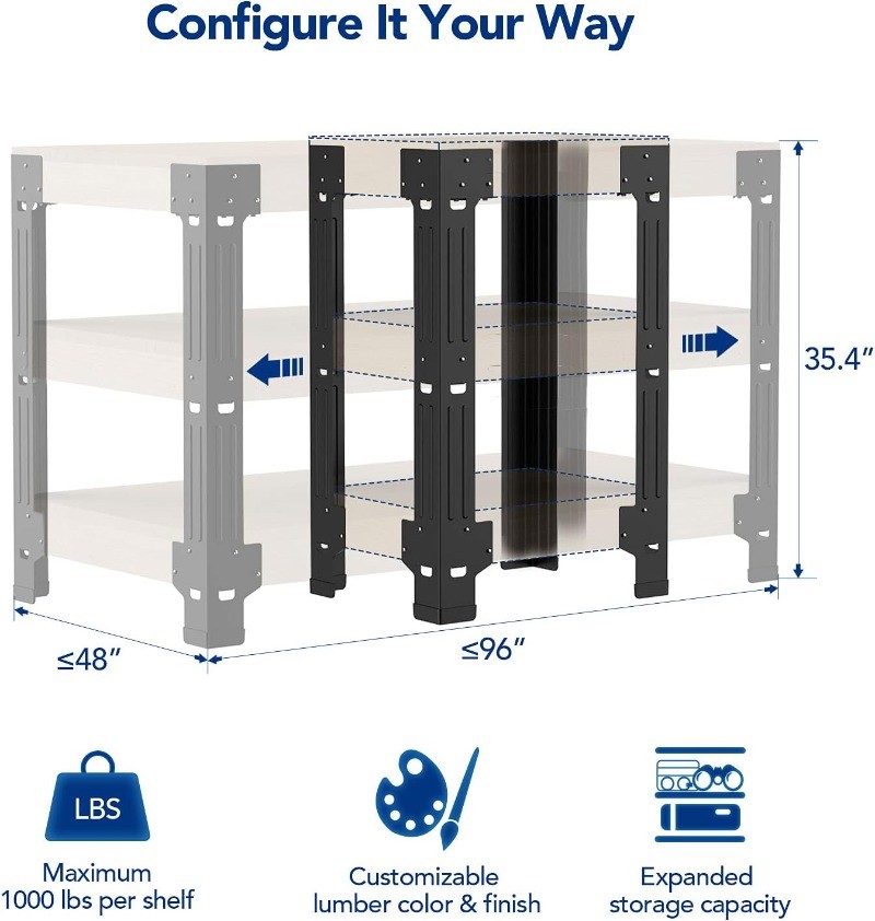 Universal Steel Work Bench Leg Kit Garage Storage Shelving Frame Workbench
