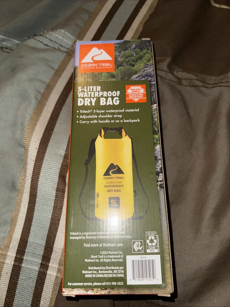 Ozark Trail Waterproof Tritech 5L Dry Bag with Shoulder Strap
