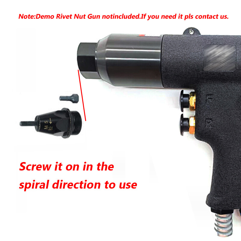 Pneumatic M3/4/5/6/8/10 Rivet Nut Gun Air Rivets Nut Twisting head Pull Setter