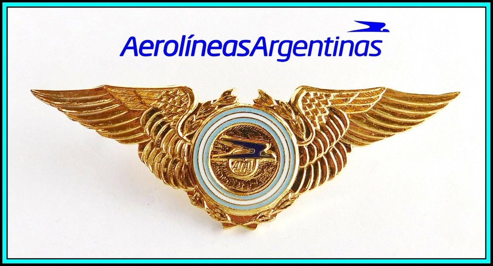 AEROLINEAS ARGENTINAS - Original PILOT WINGS - Scarce - 1970's