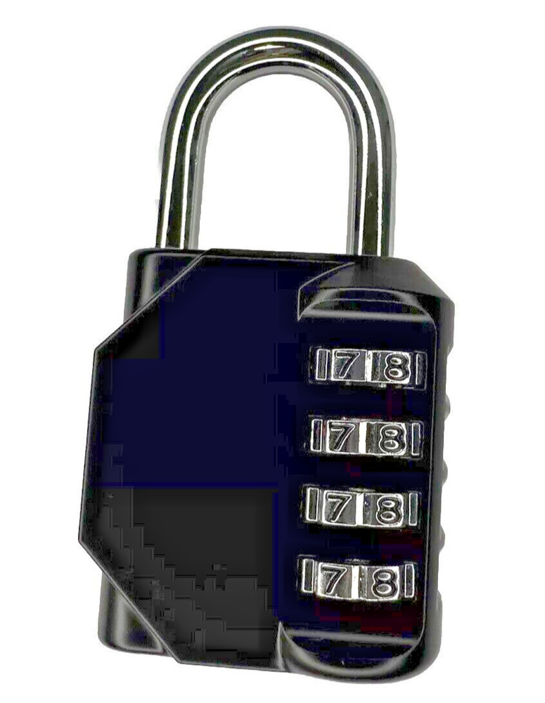Combination Lock 4 Number Black Small w/ instructions/user manual