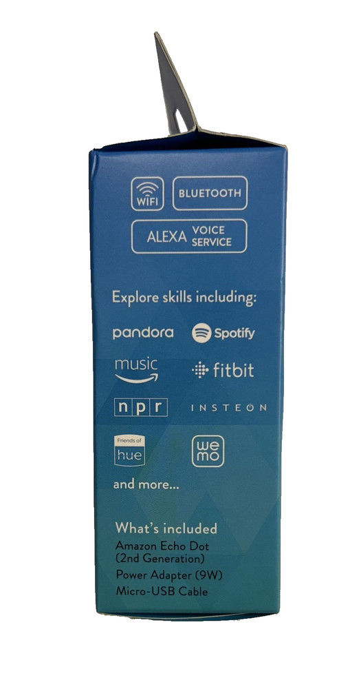 New open box Amazon Echo Dot 2nd Gen Black Alexa Smart Speaker