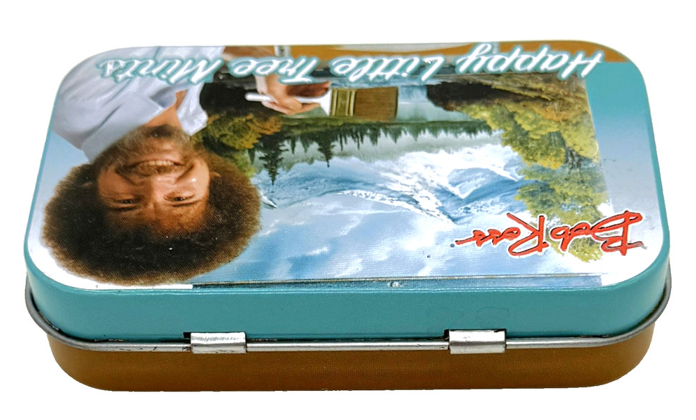 Bob Ross Empty Collectible Tin 3.75" X 2.5"