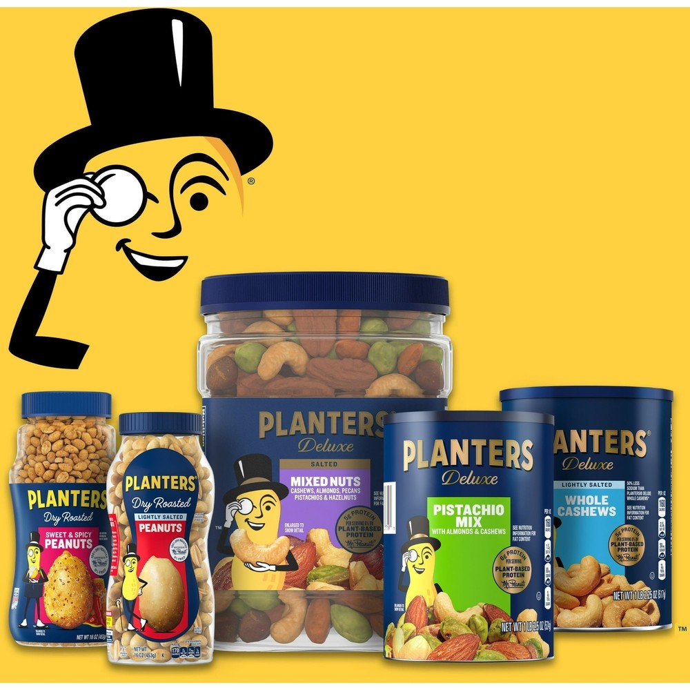 PLANTERS Salted Mixed Nuts, Party Snacks, Plant-Based Protein 10.3oz (2 Pack)
