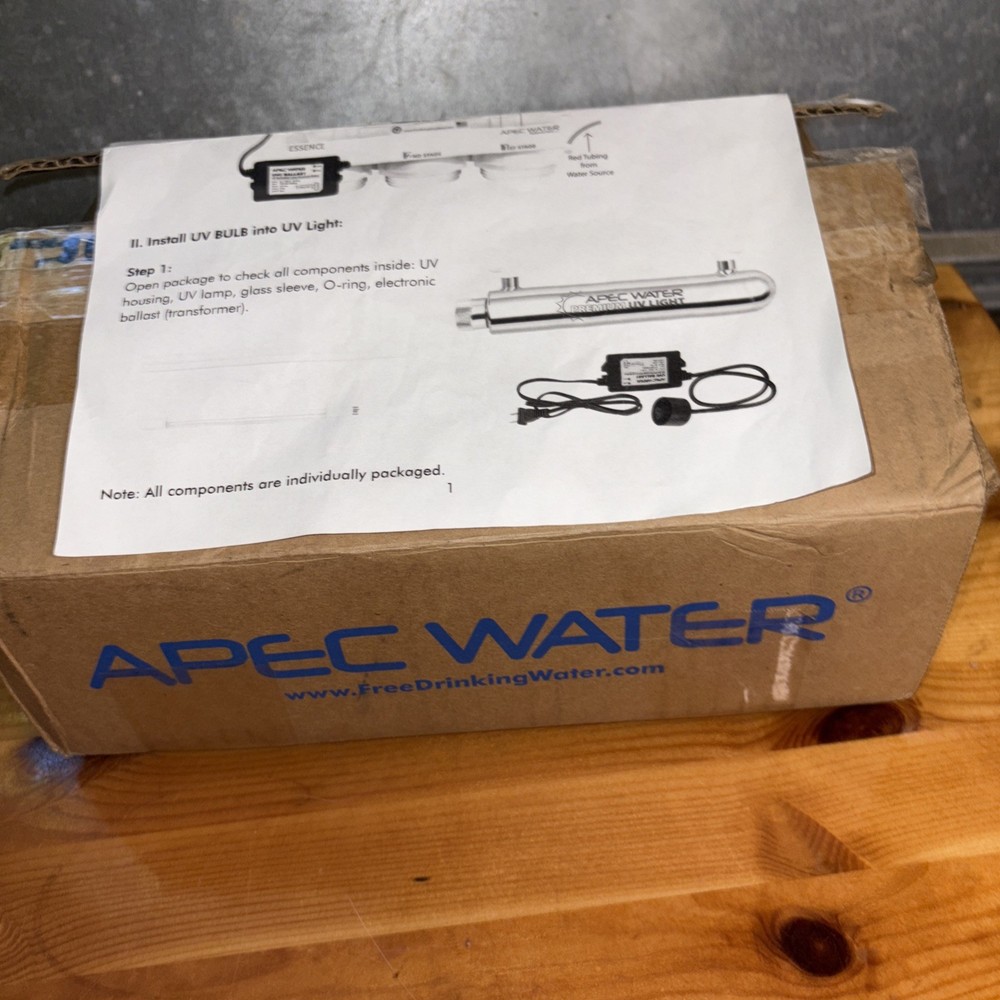 APEC 220V UV Sterilizer UV Light Water Purifier 1GPM