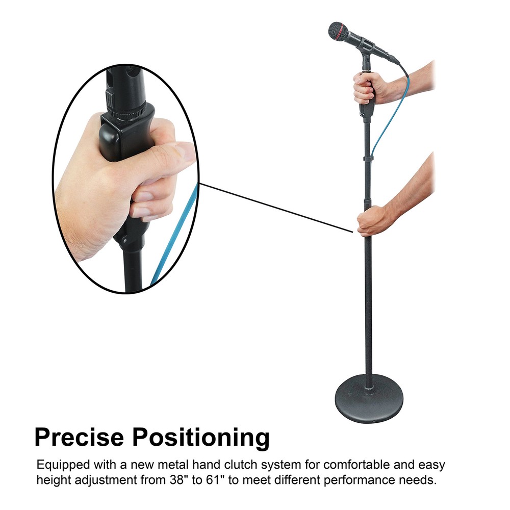 Rockville Recording Package w/Round-Base Microphone Stand+Foam Shield+Shockmount