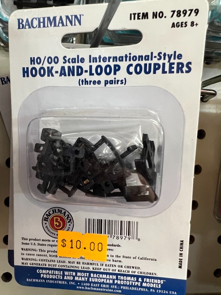 Bachmann 78979 HOOK AND LOOP COUPLERS (HO SCALE) NEW