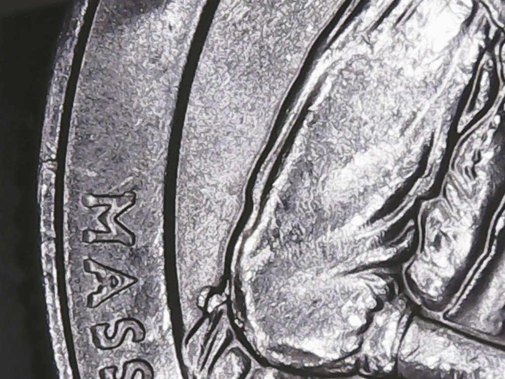 2019-P Lowell ATB Quarter with Die Chips Mint Error.