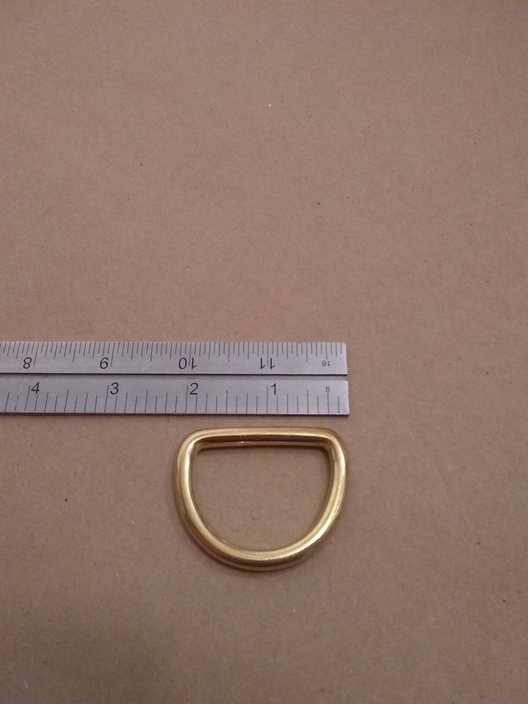 1 1/2" Solid Brass Heavy Duty D Rings (Pack Of 5)