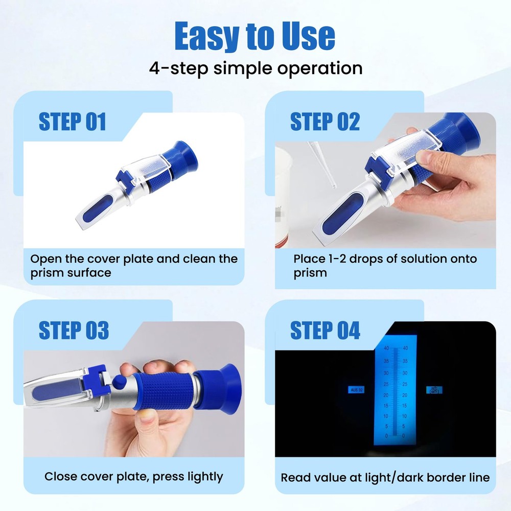 AMTAST DEF Refractometer 0-40% Refractometer, Def Adblue
