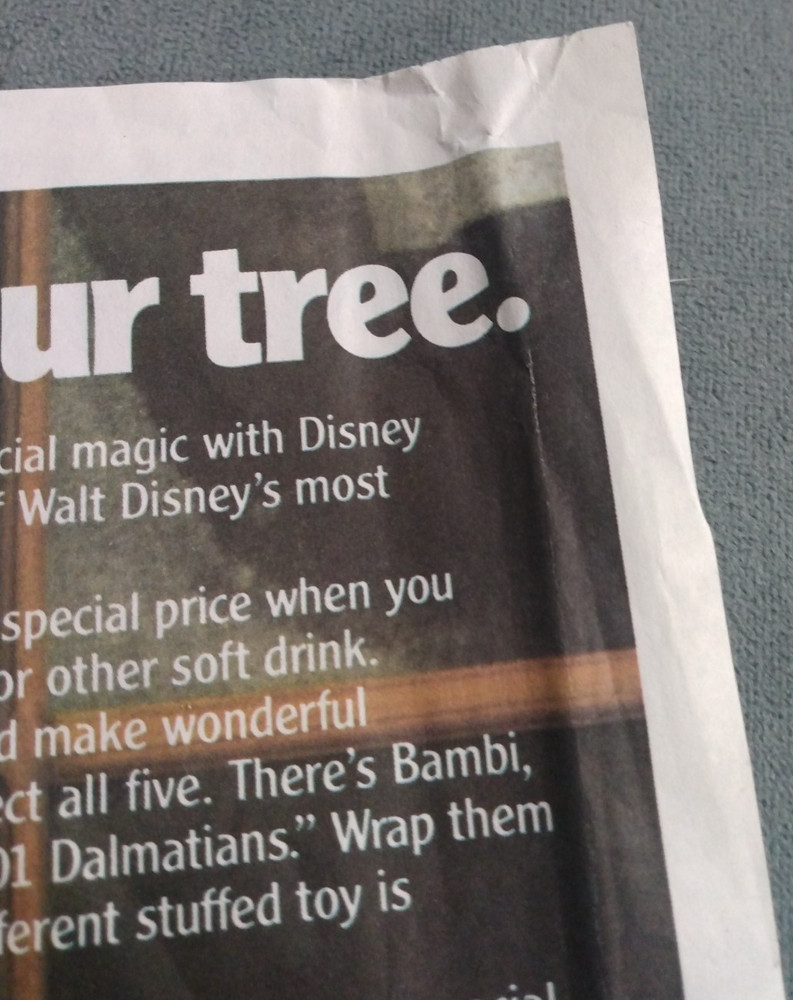 Put a little Disney magic under your tree. 1985 paper ad