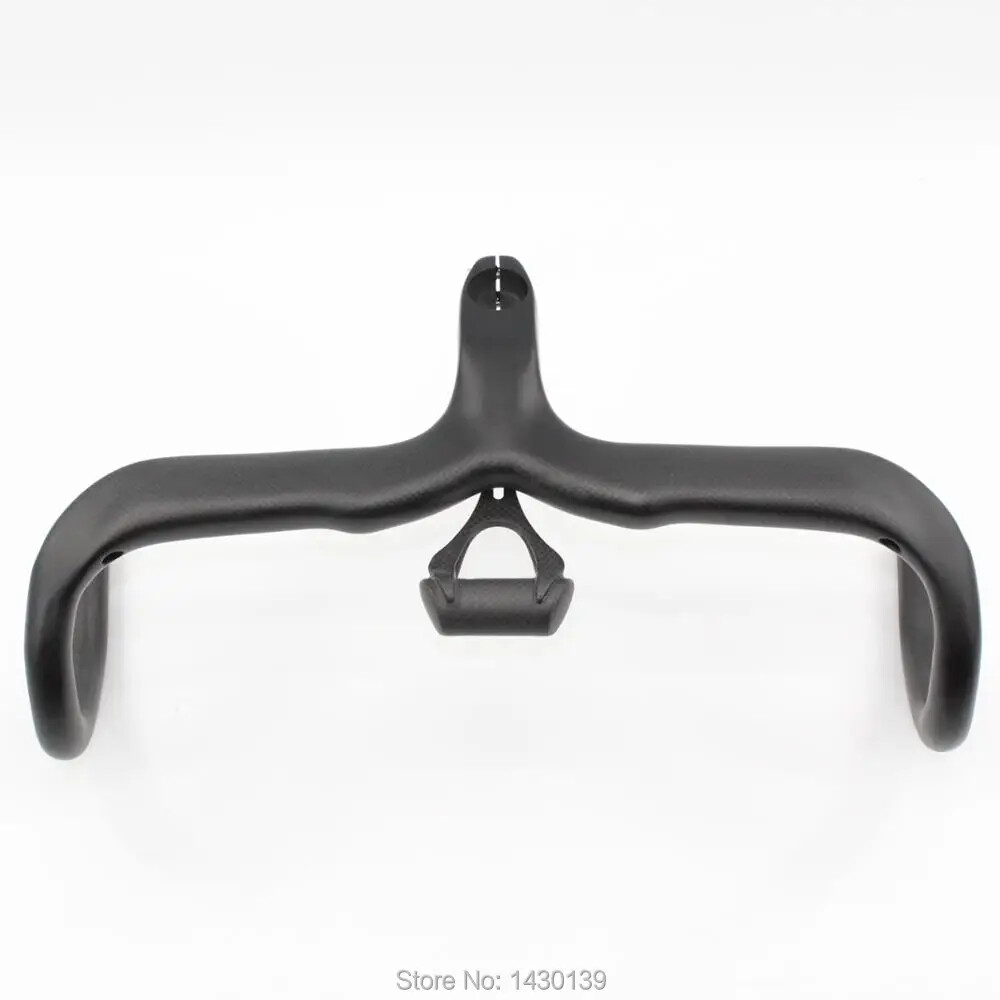 Full Carbon Fiber Road Bicycle Integrated Handlebars with Computer Stents
