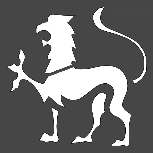 8"x8" Clear Plastic Stencil - Mythical Creature (SA1361)