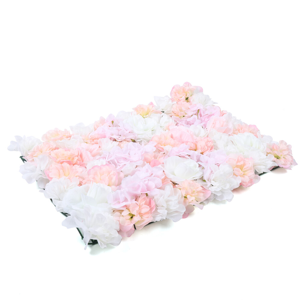Artificial Flower Wall Panel Backdrop Wedding Party Venue Background Decor 8Pcs