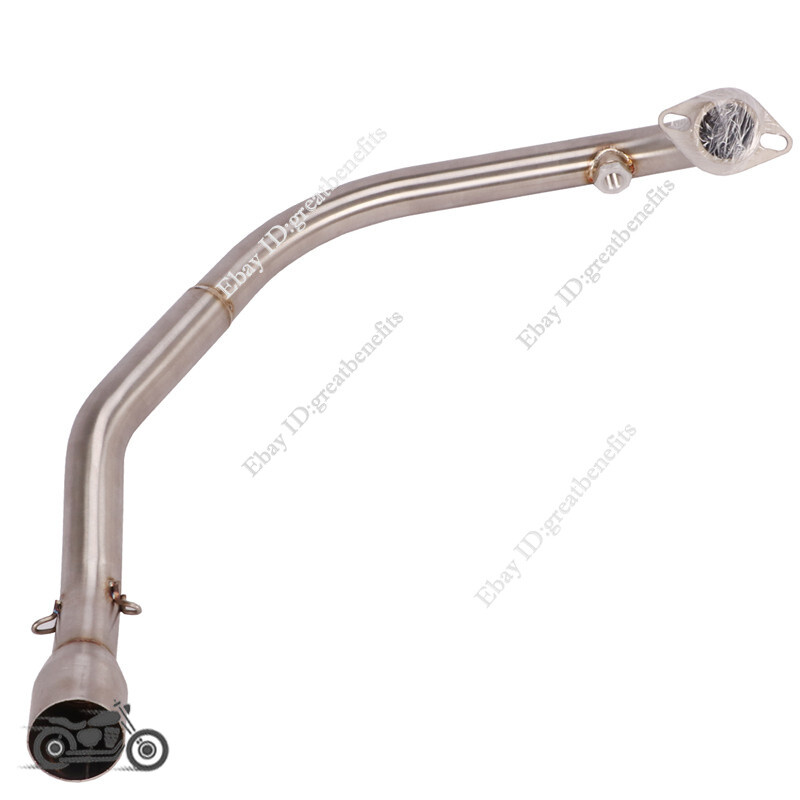 For CF-Moto ST125 Header Link Pipe Exhaust System 51mm Muffler Baffle Slip On