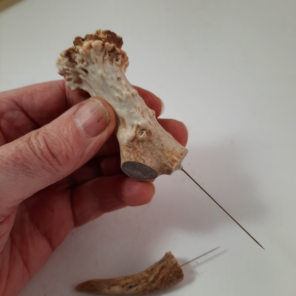 2 Whitetail Antler Dubbing Needle Fly Tying Tools