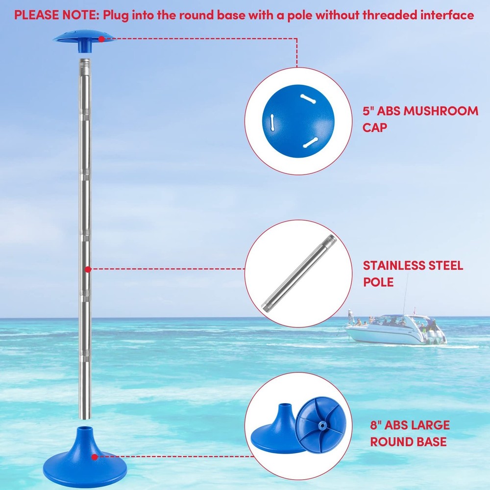 Boat Cover Support Poles 2 Pack,Height Adjustable Boat Cover Support System w...
