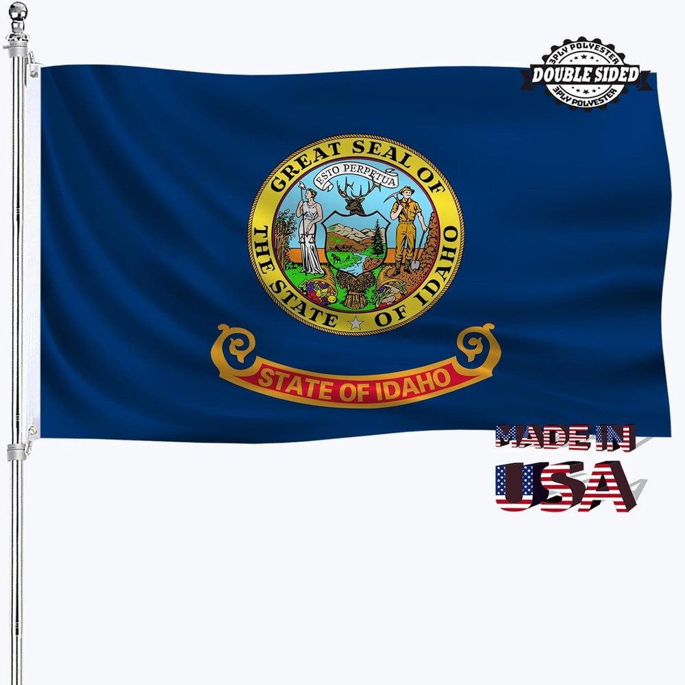 3x5 Idaho State Flag - Double Sided, Weather Resistant & Durable