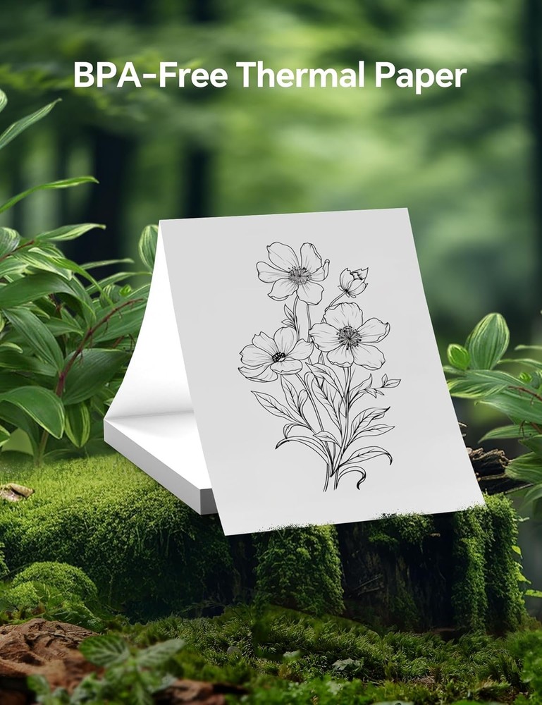 200 Sheets Thermal Printer Paper 8.5x11 US 8.5"X11", 200 Continuous