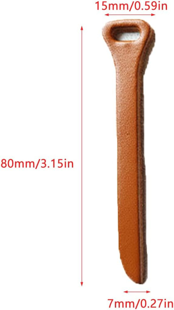 6 Pack Zipper Pulls Replacement Handmade Cowhide Leather Zipper Pull Tab Grip...