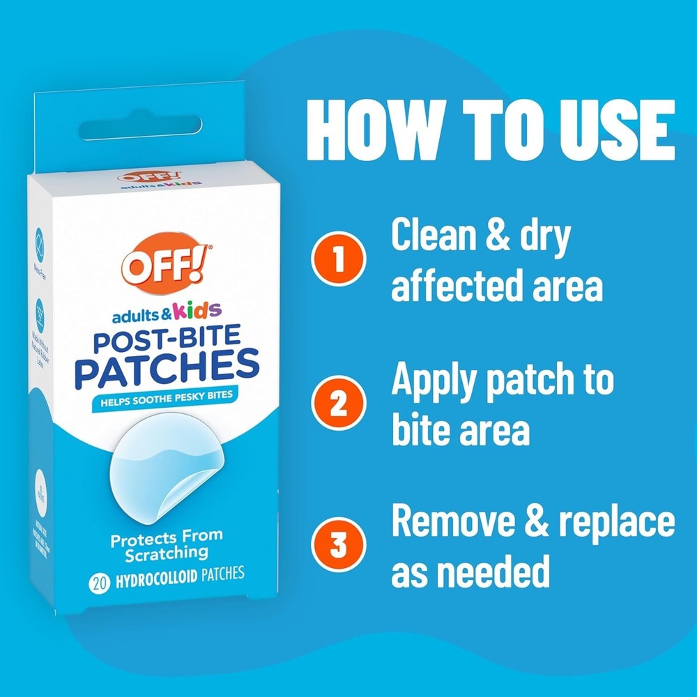 OFF! Post-Bug Bite Itch Relief Patches for Adults & Kids -CR5