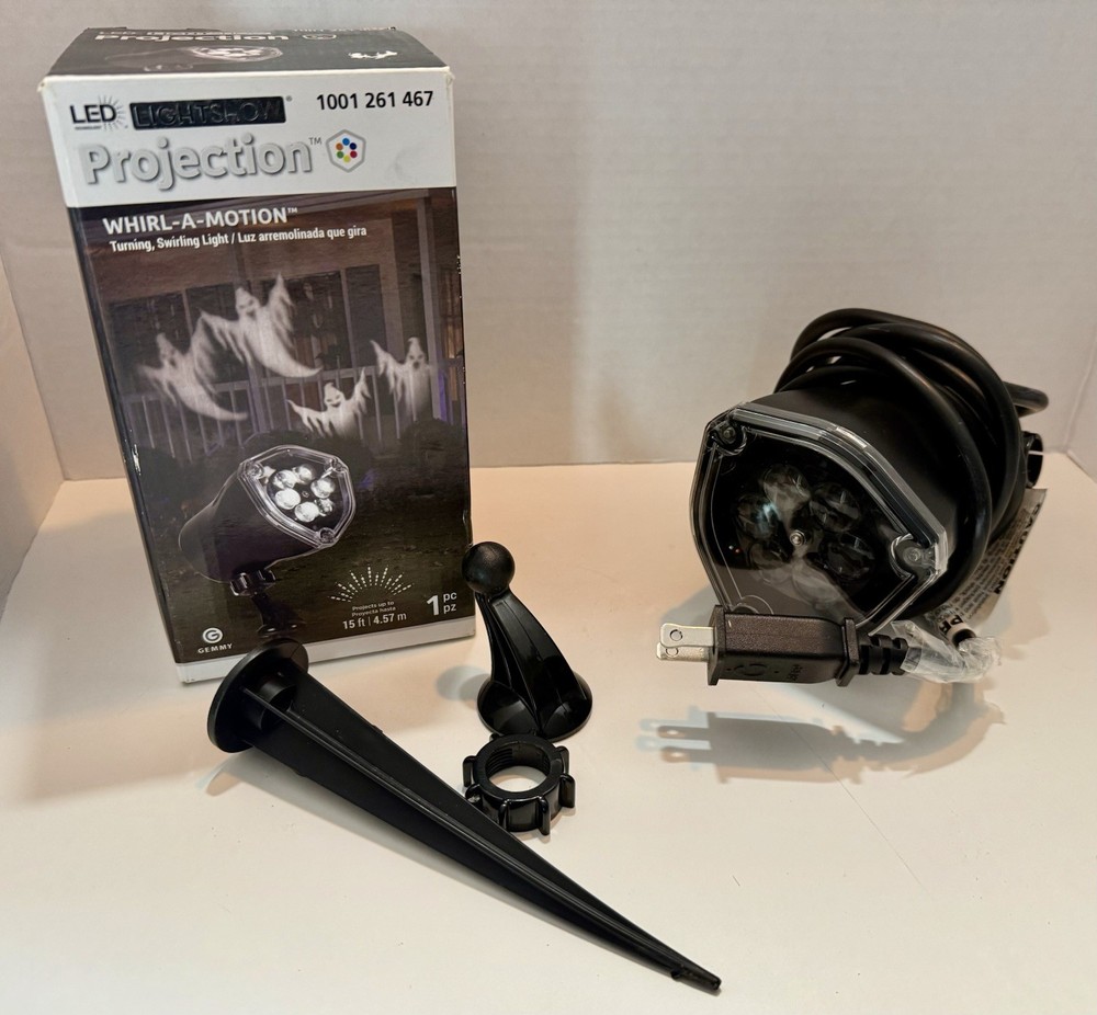ThunderBolt Halloween Gemmy LED Lightshow Projection Lightning & Thunder Sound