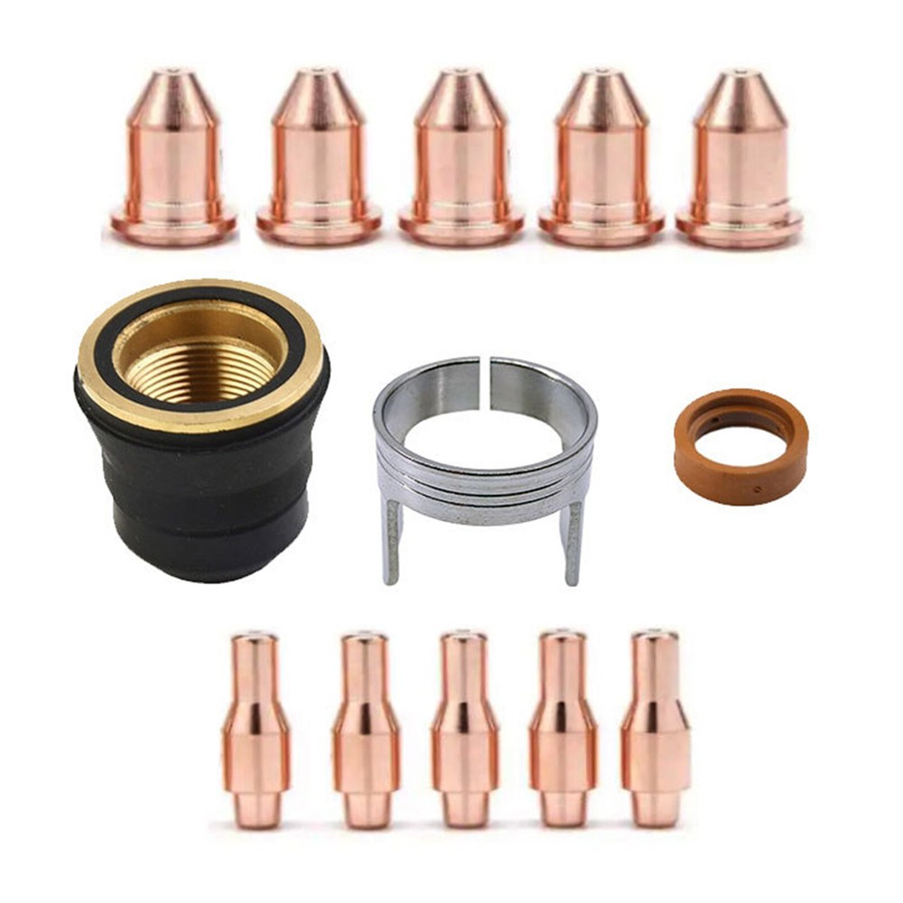 Titanium 45A Plasma Cutter Nozzle And Electrode Replacement Kit 13PCS