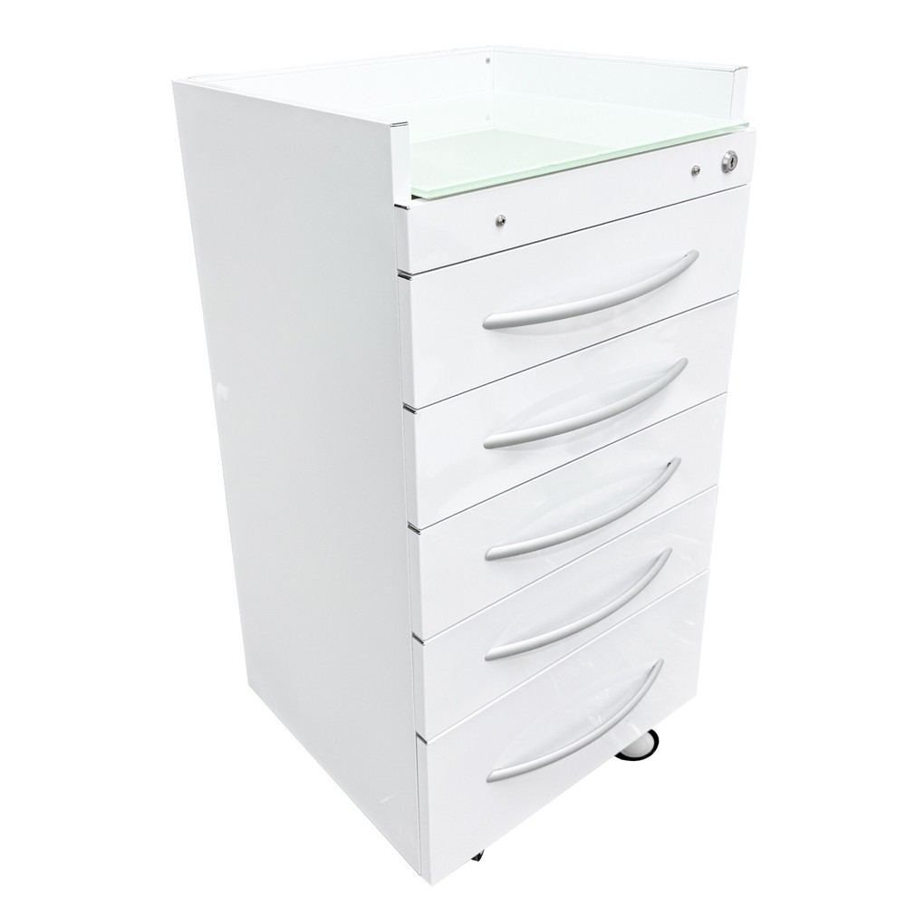 5 Drawers Versatile ABS-Structured Side Cabinet Portable Side Office Home