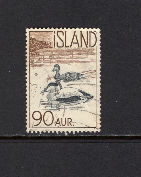 Iceland 1959-60 90a EIDER DUCKS Fine Used-2 Sc 320
