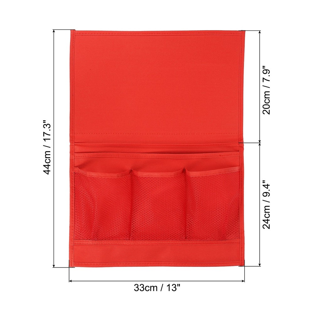 Bedside Caddy Bed Caddy Bedside Organizer Bed Hanging Caddy 4 Pockets Red