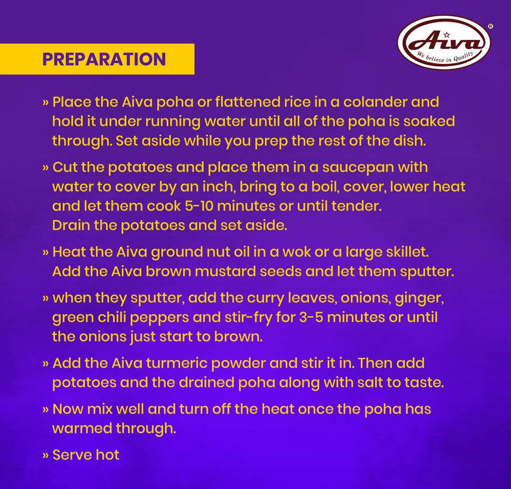 Aiva Poha Thick (Flattened Rice) - 4 LB