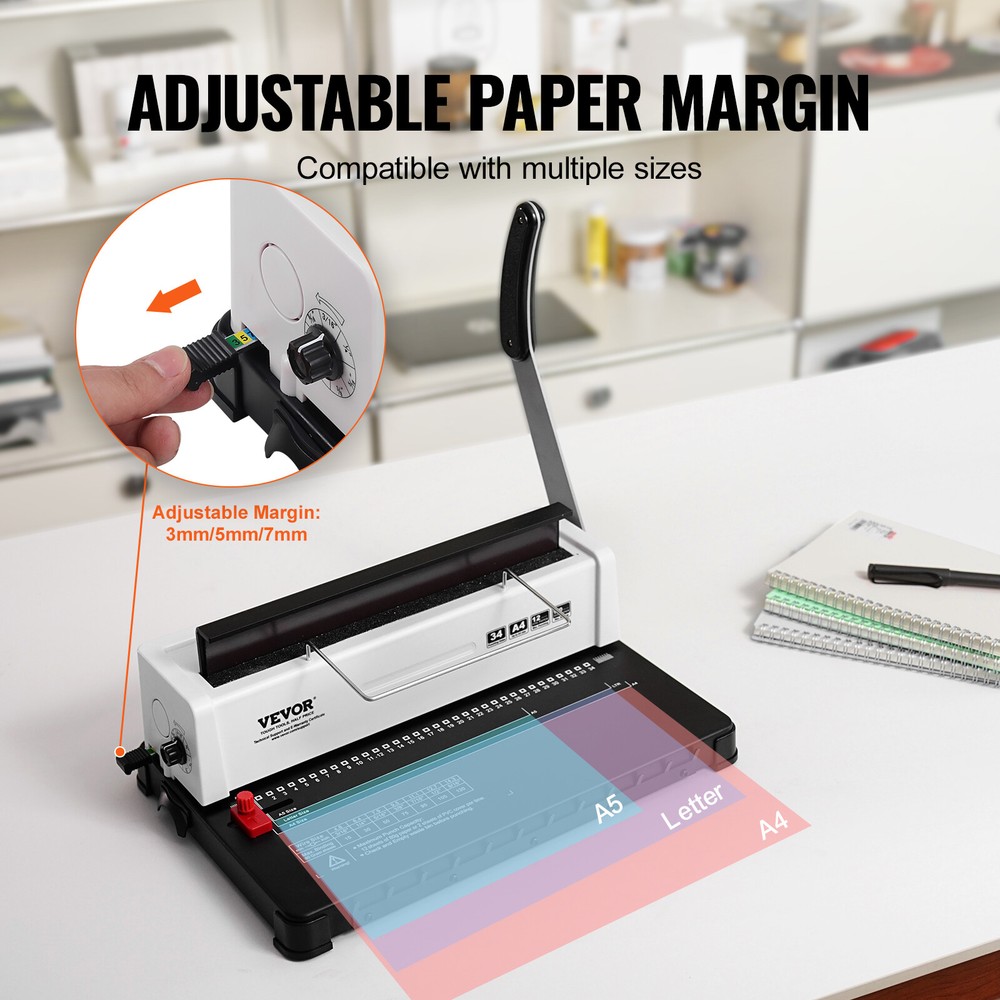 VEVOR Coil Spiral Binding Machine Manual Book Maker