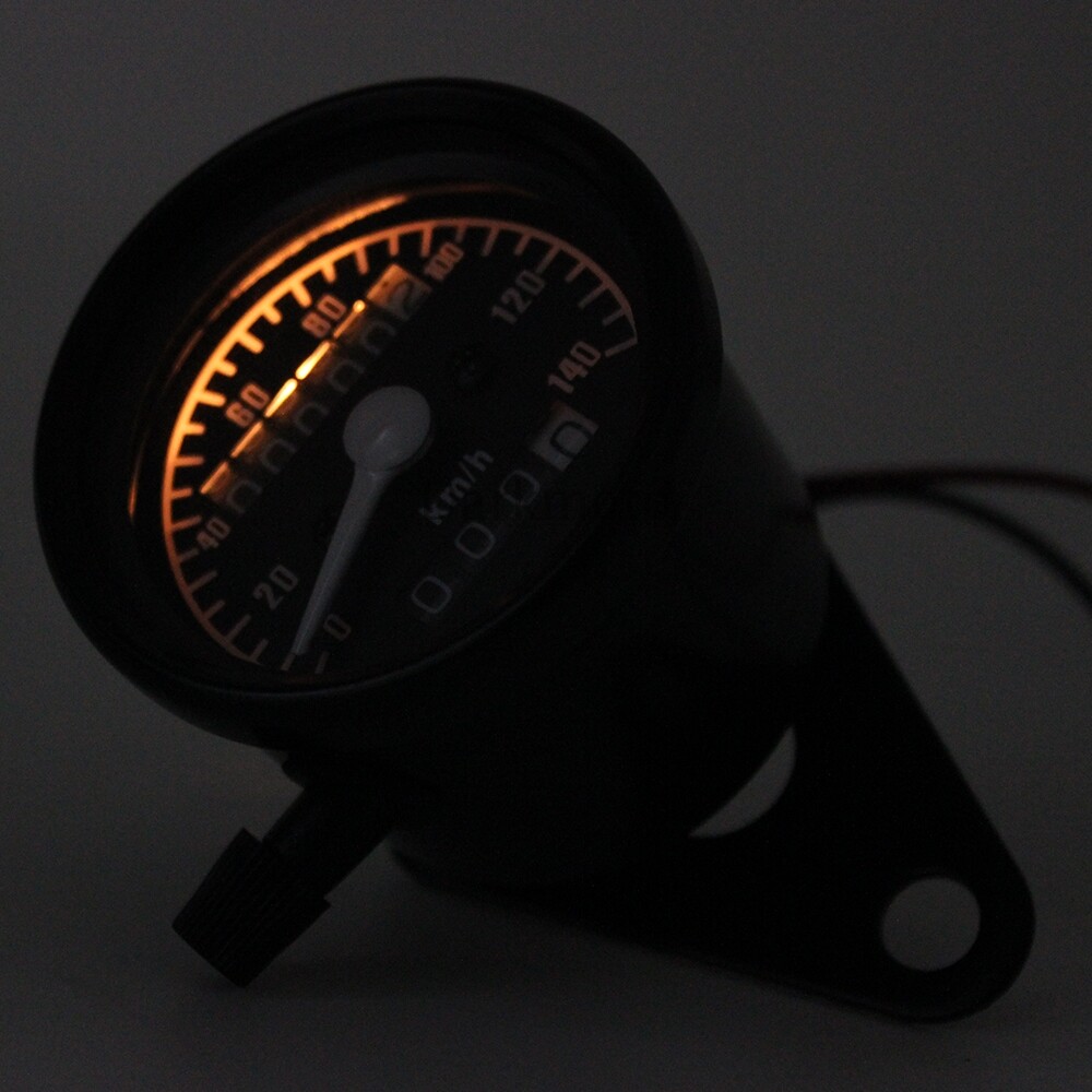 Universal LED Speedometer Tachometer Odometer Gauge Cafe Racer Bobber Backlight