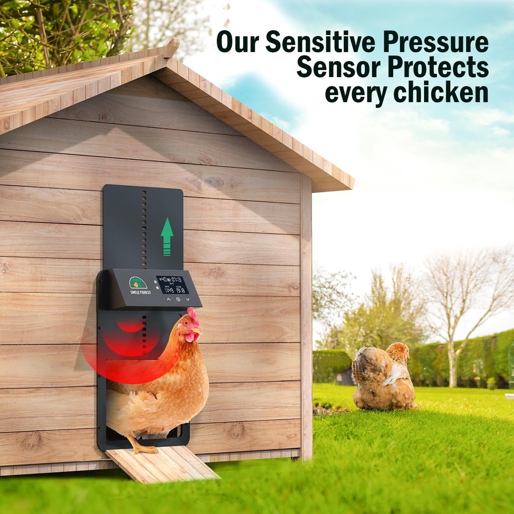 Automatic Chicken Coop Door with Light Sensor & Timer Control - Multi-Mode Ch...