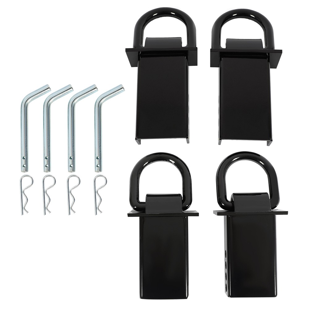 Heavy Duty 4 Pack Trailer Adjustable Stake Pocket D-Ring Zinc 2”×4" 16200LBS