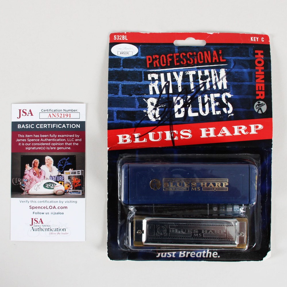 John Popper Signed Harmonica Blues Traveler - COA JSA
