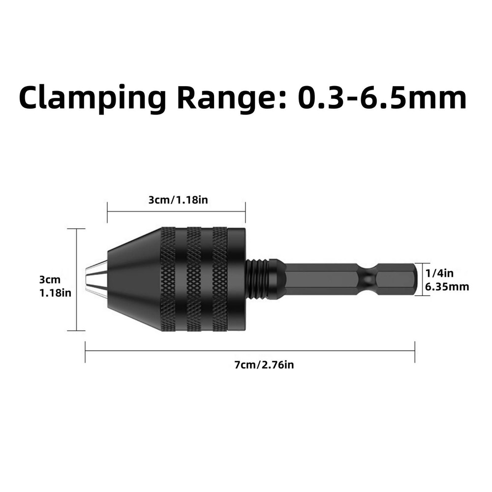 4Pcs 1/4-inch hex shank Versatile Conversion Drill chuck suitable for drills