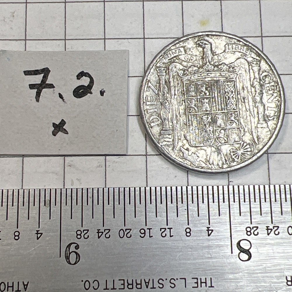 1945 Spain 10 Cent Coin