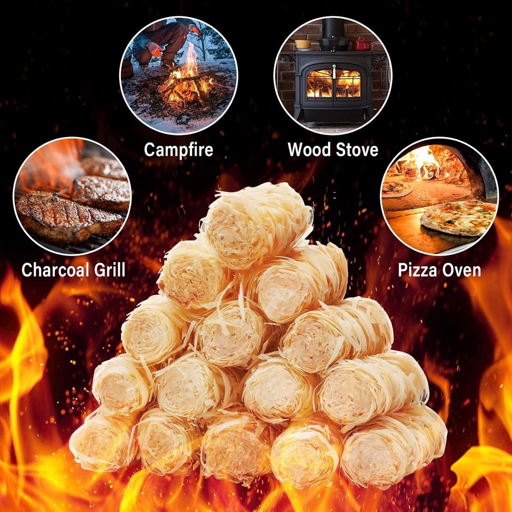 32 Pcs Waterproof Fire Starters - Quick Lighting for BBQ, Campfire & More