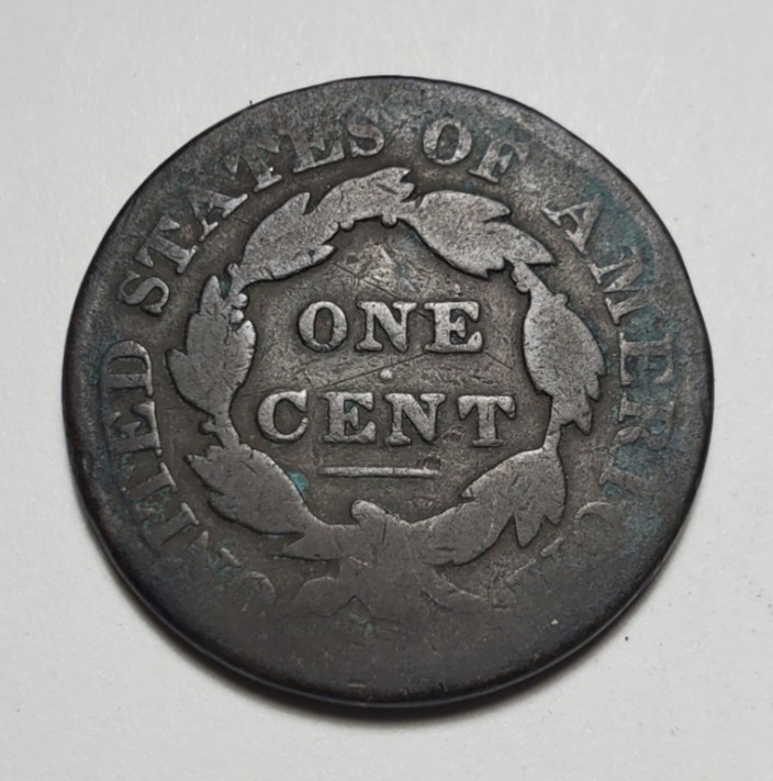 1827 CORONET HEAD LARGE CENT #C9433