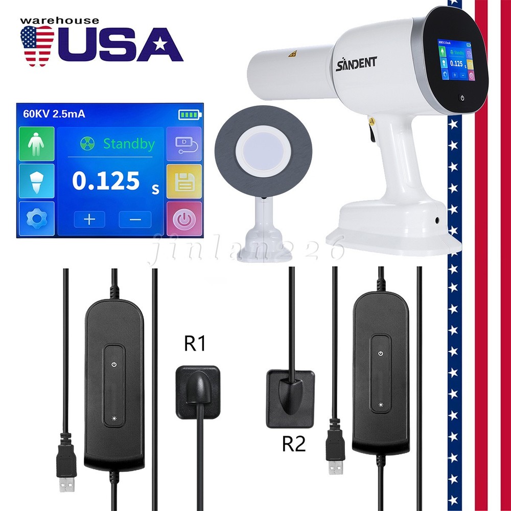 Dental X Portable Ray Digital Machine Rayos +Shield / Digital Sensor Size 1/2
