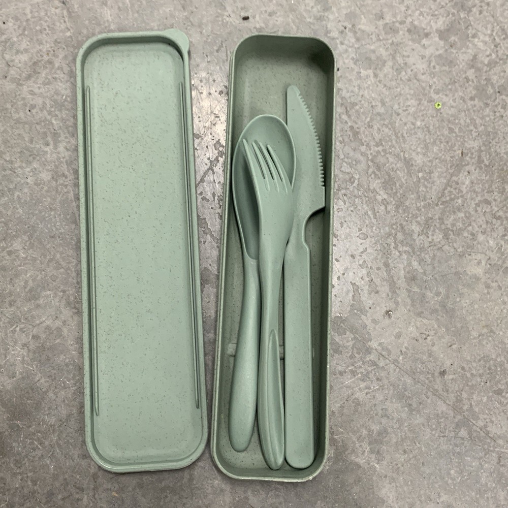 4 Sets *Missing Fork* portable utensils travel camping cutlery set